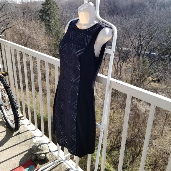 Vince Camuto Sheath Black Lace New Years Eve Cocktail Dress - Picture 7 of 8